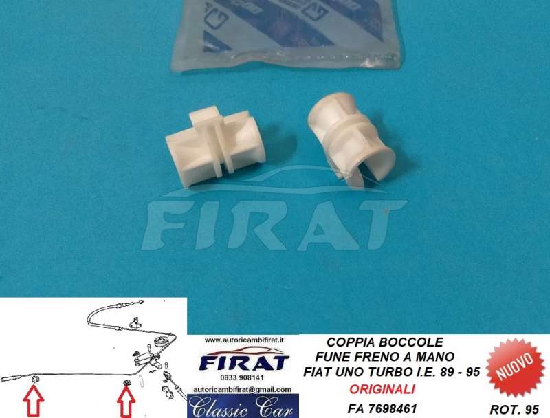 BOCCOLE FUNE FRENO A MANO FIAT UNO TURBO IE (7698461)